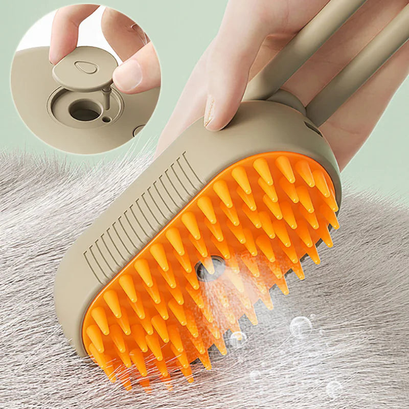 Escova de Limpeza a Vapor/Massagem para Pets