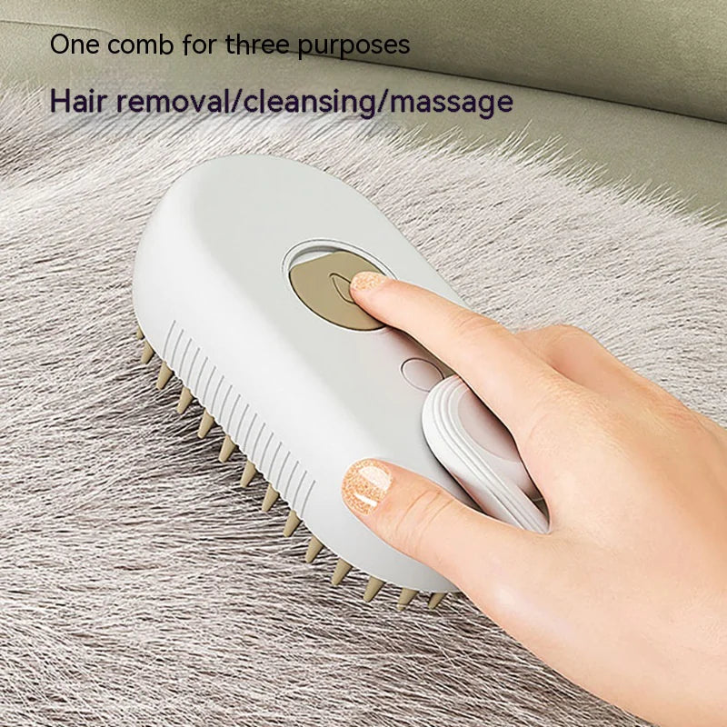 Escova de Limpeza a Vapor/Massagem para Pets