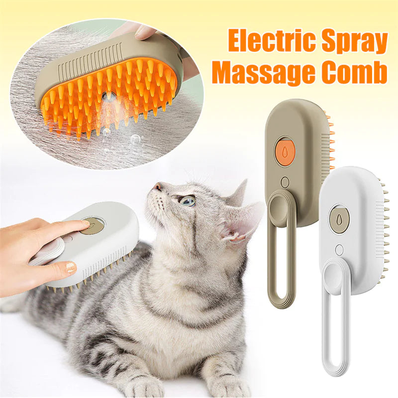 Escova de Limpeza a Vapor/Massagem para Pets
