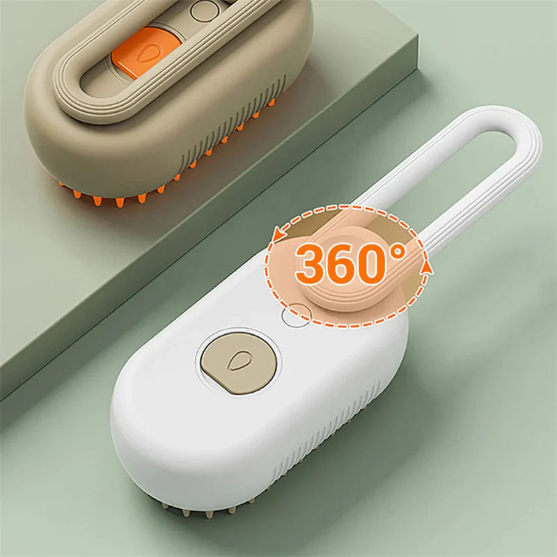 Escova de Limpeza a Vapor/Massagem para Pets